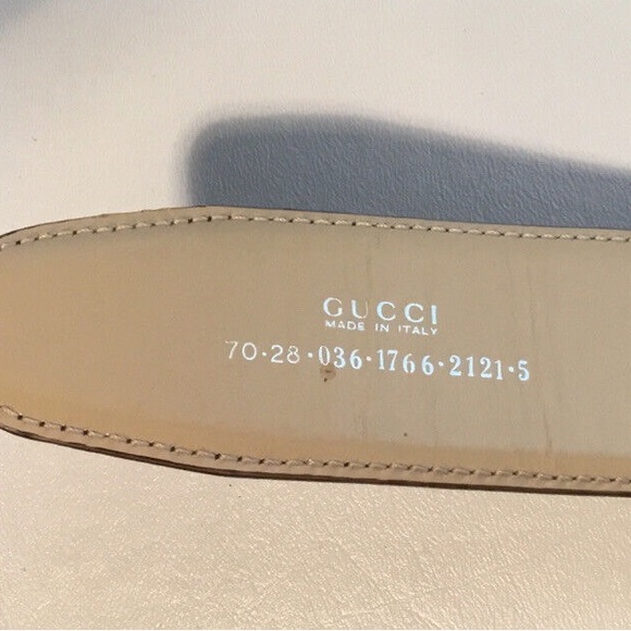 Gucci 2 belt brown and black smooth patent leather 70/28 main image 5